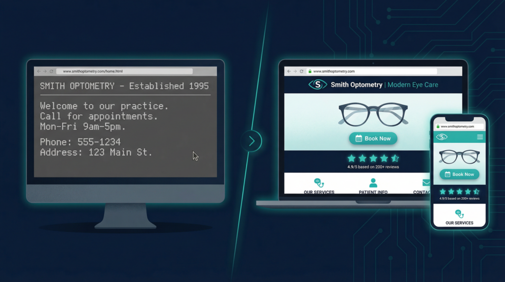 What Does a Modern Optometry Practice Website Need to Convert New Patients?
